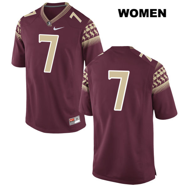 Women's NCAA Nike Florida State Seminoles #7 Ryan Green College No Name Red Stitched Authentic Football Jersey GFL2069OE